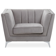 Grey Velvet Chair, Comfortable Velvet Desk Chair, Backrest Velvet Armchair, Cozy Armchair