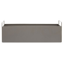 Iron Constructed Design Large Grey Plant Box, Minimalist Garden Planter, Versatile Garden Box For Planting