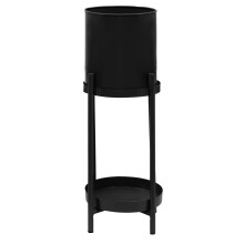 Two Tier Black Plant Stand, Versatile Display Garden Flower Stand, Lightweight Garden Plant Pot Stand