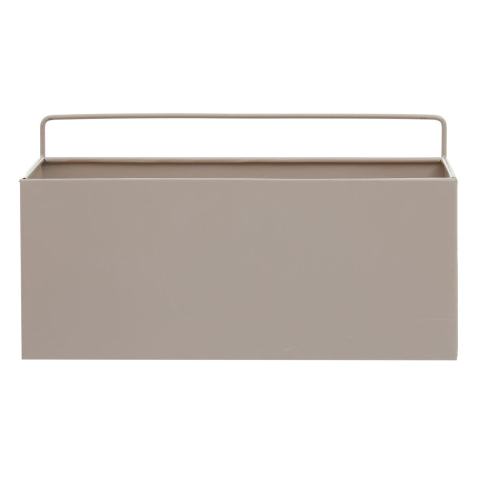 Premier Housewares Iron Small Natural Wall Plant Box, Minimalist Garden Planter Box, Versatile Design Garden Box For Planting