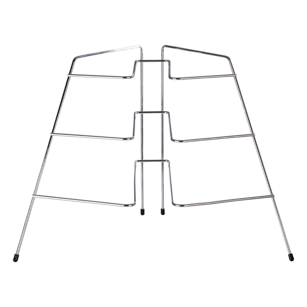 Premier Housewares Chrome Corner Plate Rack