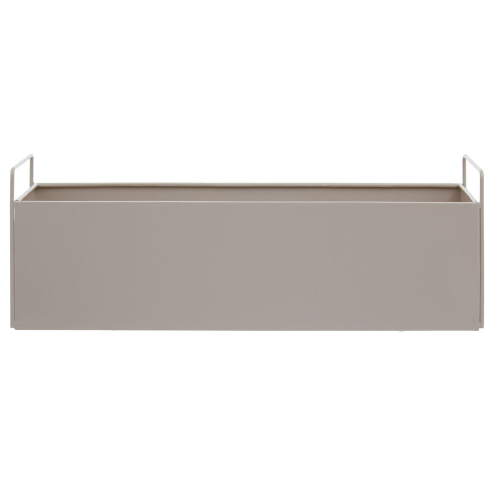 Premier Housewares Large Natural Wall Plant Box, Robust Iron Garden Planter Box, Versatile Design Garden Box For Planting