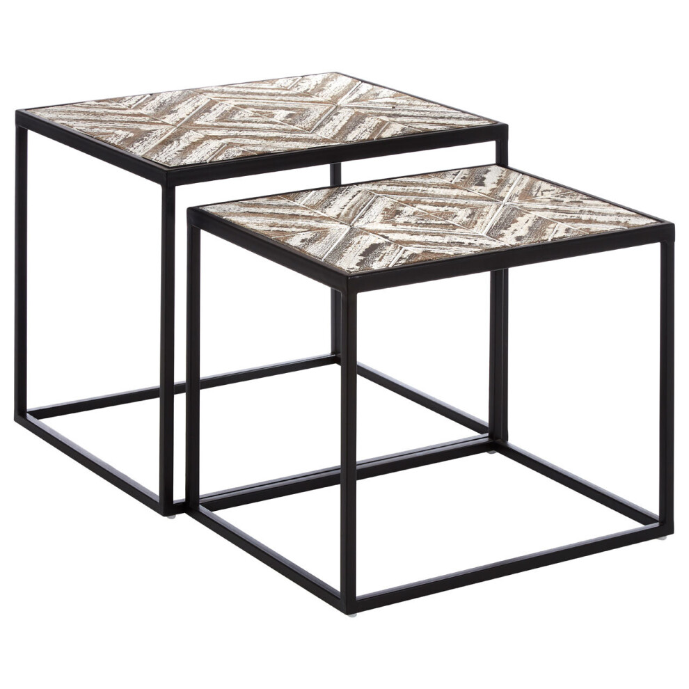 Premier Housewares Lombok Set of 2 Side Tables