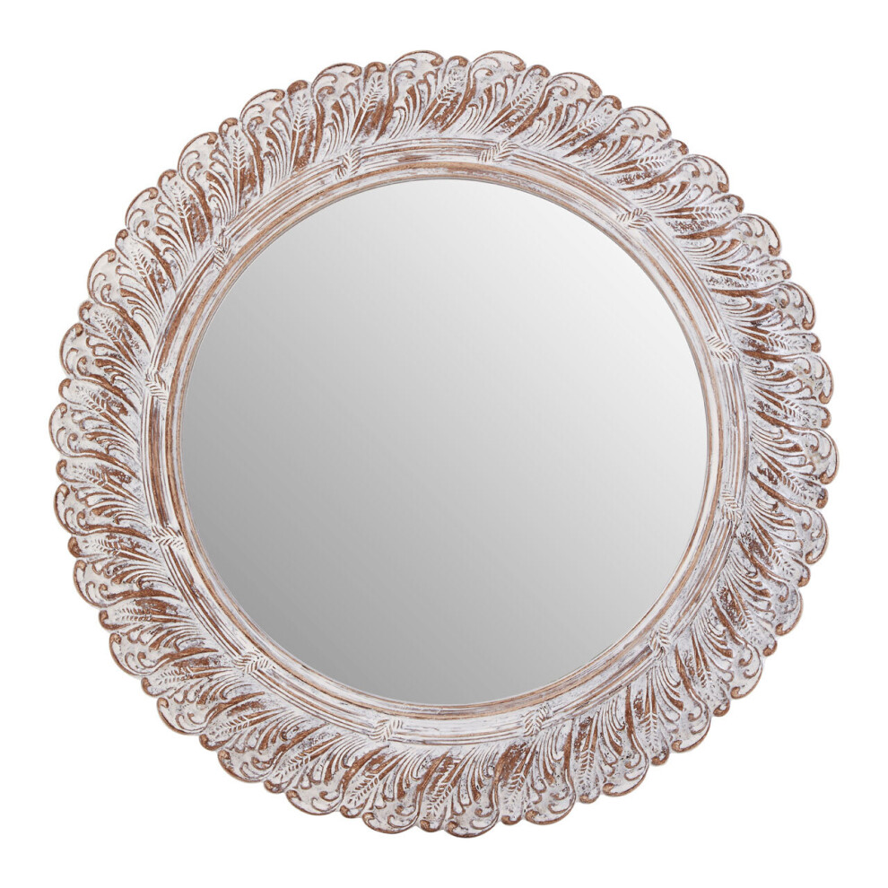 Premier Housewares Antique Grey Acanthus Leaf Wall Mirror