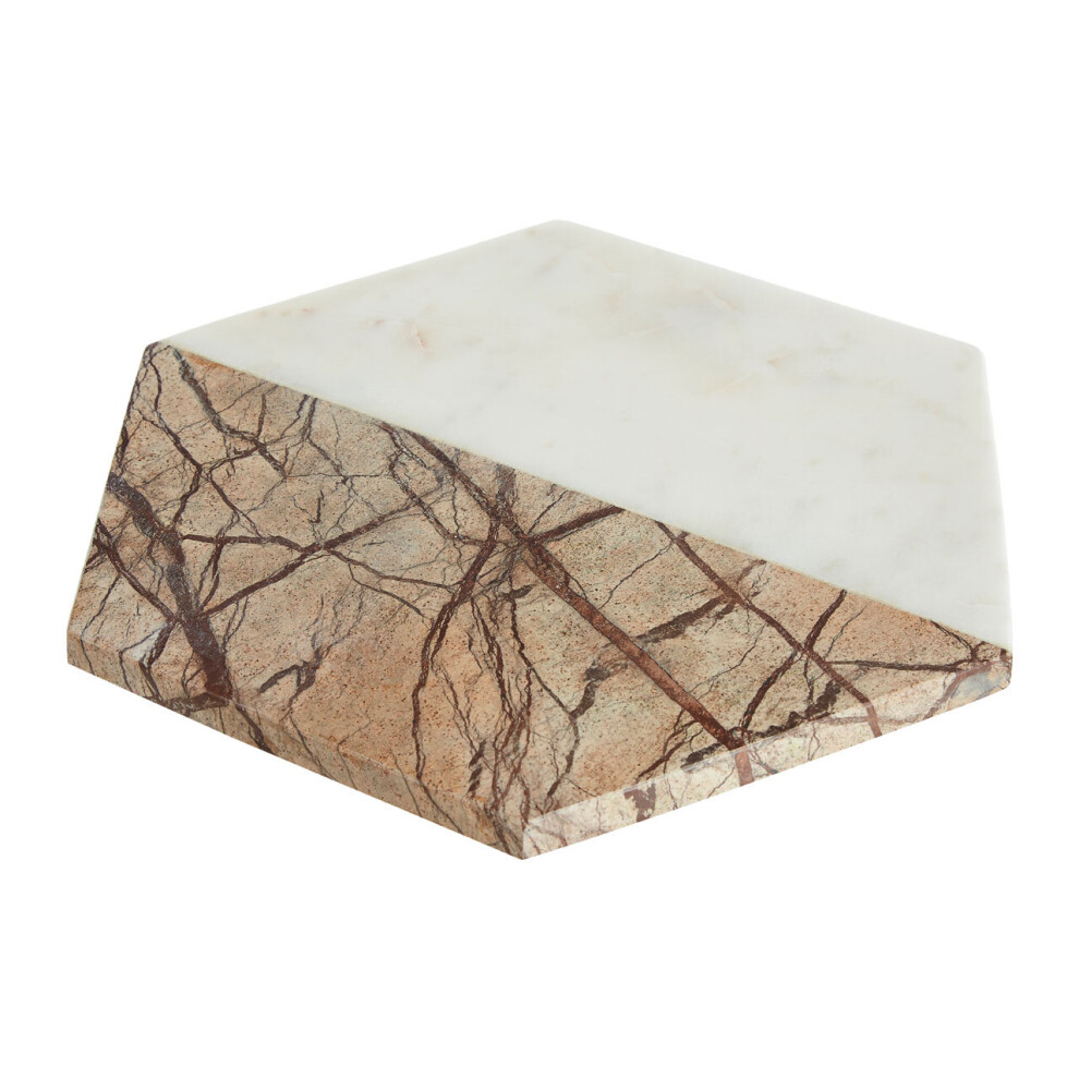 Premier Housewares White / Brown Forest Marble Chopping Board