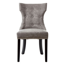 Grey Velvet Chair, Enchanting Sleep Chair, Easy to Assemble Borg Chair, Comfy Dining Chair