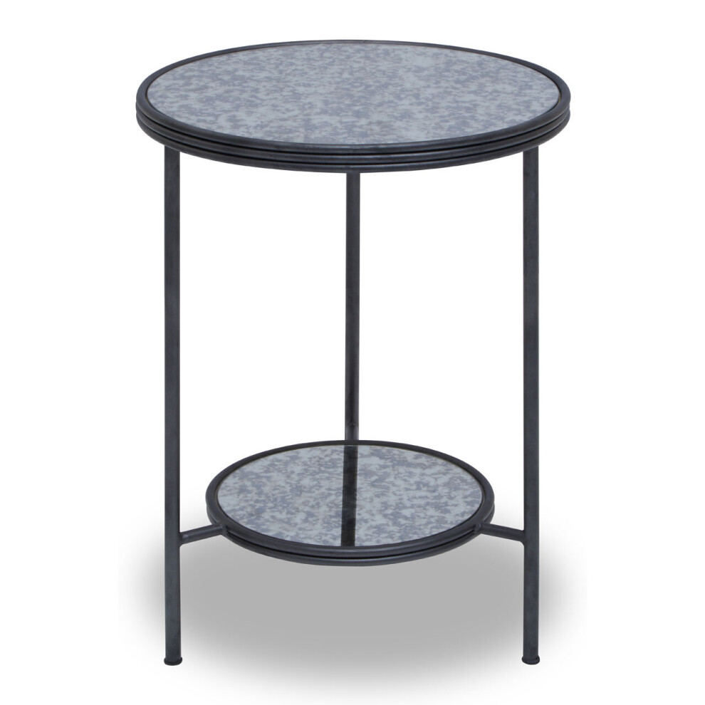 Design Two Tier Side Table, Two Tier Layout Small Lounge Table, Easily Maintained Rustic Side Table by Couch