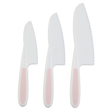 Premier Housewares Set of Three Zing Pastel Pink Knives