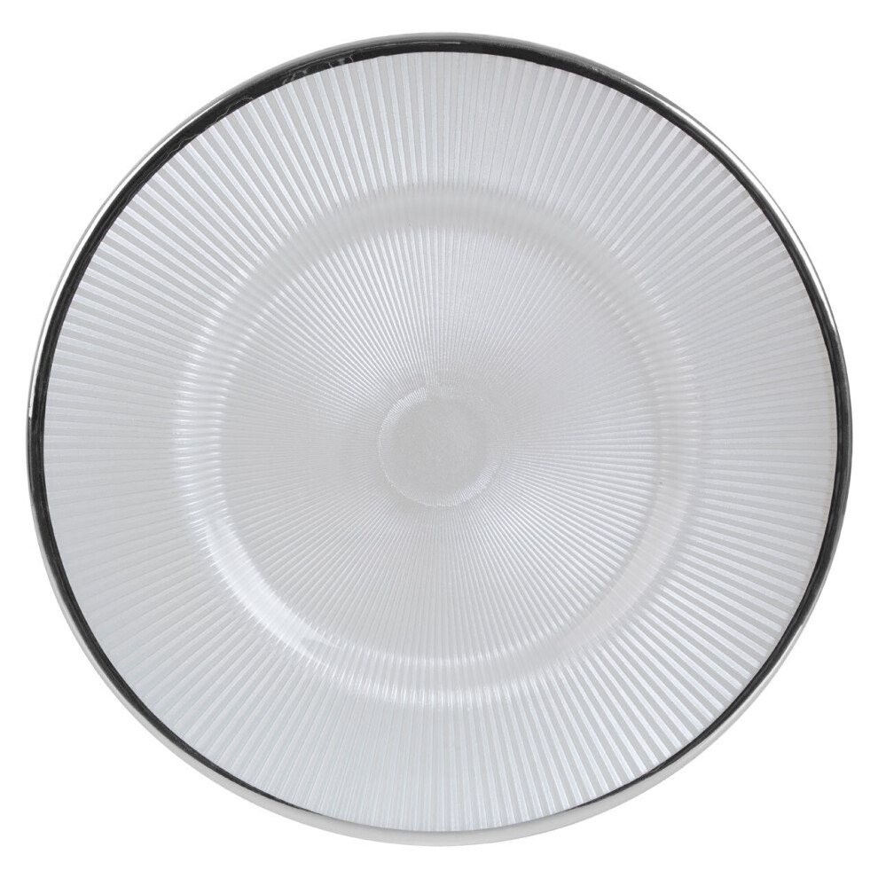 Premier Housewares Glass Dinner Plate White