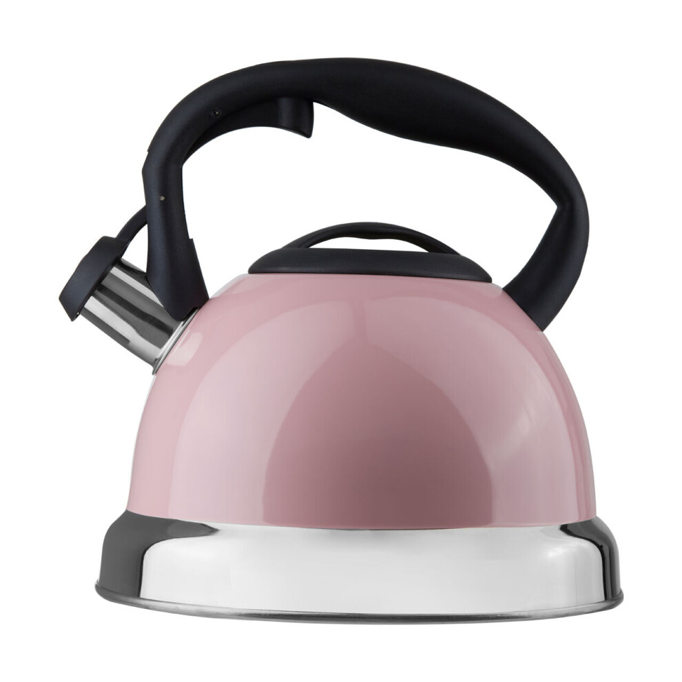 Premier Housewares Pink Whistling Kettle - 3.0 Ltr