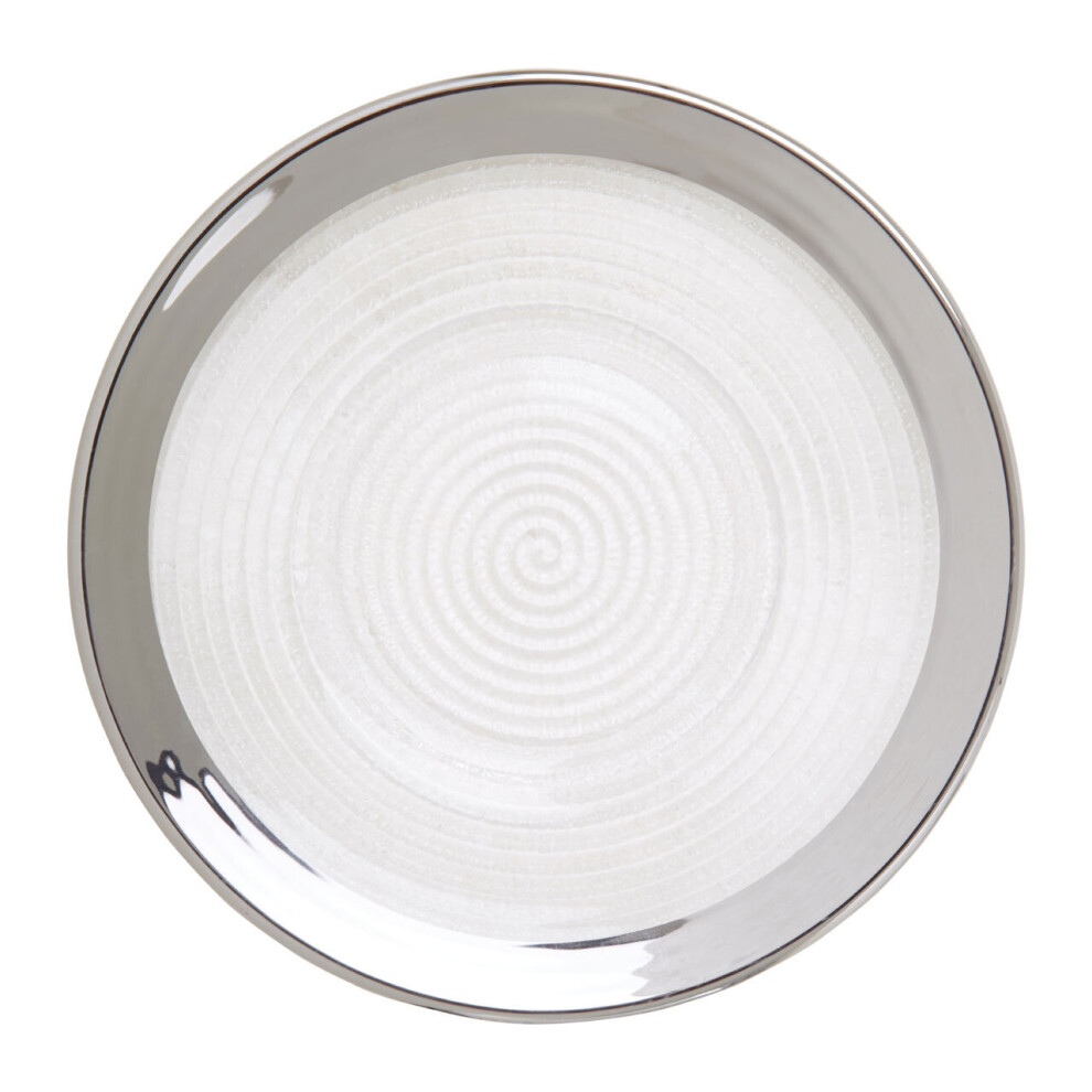 Premier Housewares Embossed Clear Glass Plate