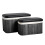 Premier Housewares Premier Housewares Ottoman Black Bamboo Storage Seats 1