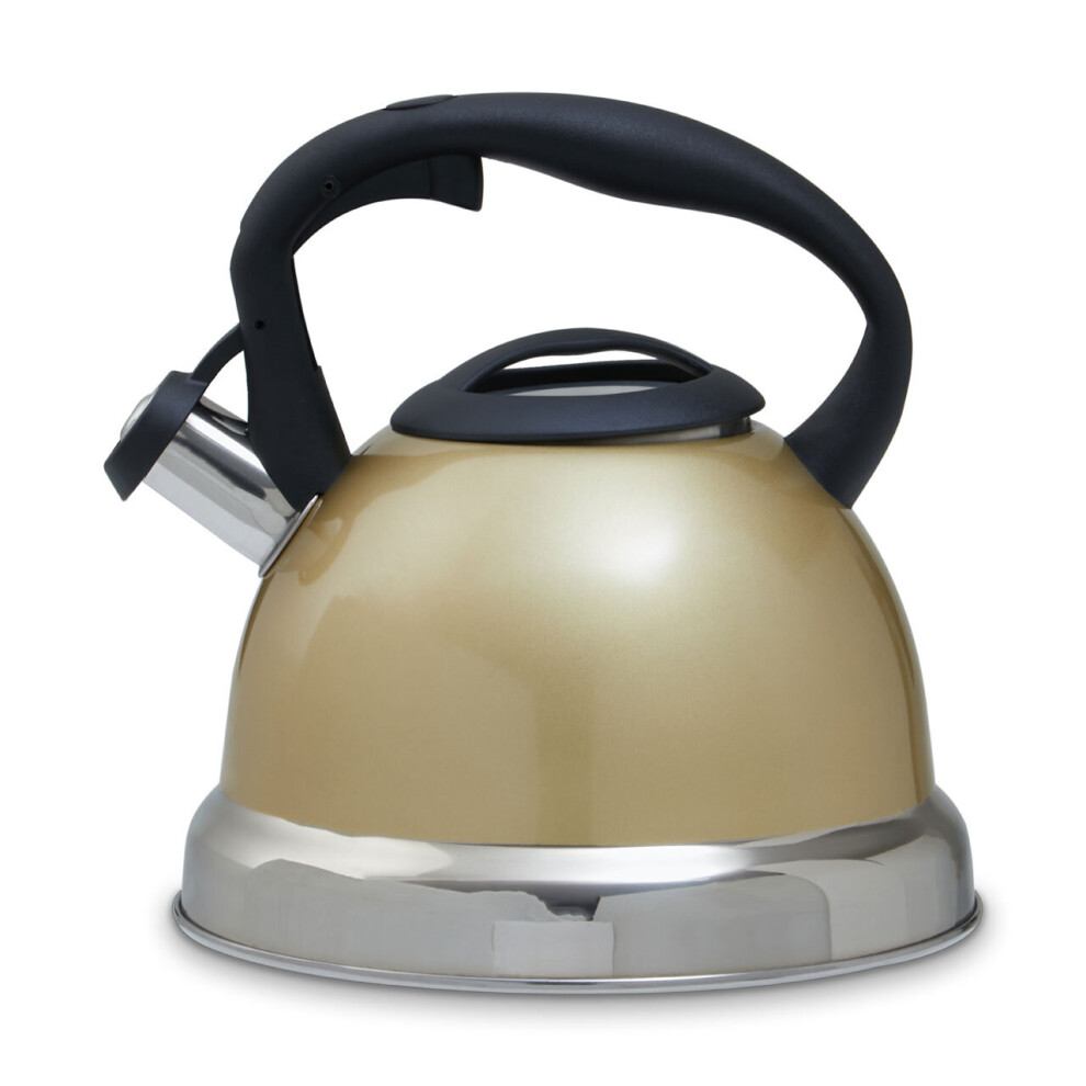 Premier Housewares Light Gold Whistling Kettle - 3.0 Ltr