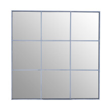 Premier Housewares Grid Wall Mirror with Silver Finish Frame