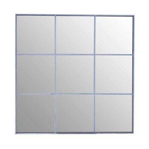 Premier Housewares Premier Housewares Grid Wall Mirror with Silver Finish Frame