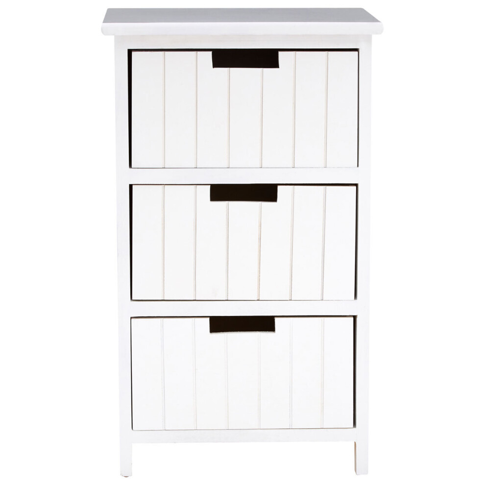 Premier Housewares New England White Mdf 3 Drawers Chest