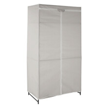 Premier Housewares Grey and White Fabric Wardrobe with Shelf