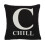 Premier Housewares Premier Housewares Words 'Chill' Black Cushion 1