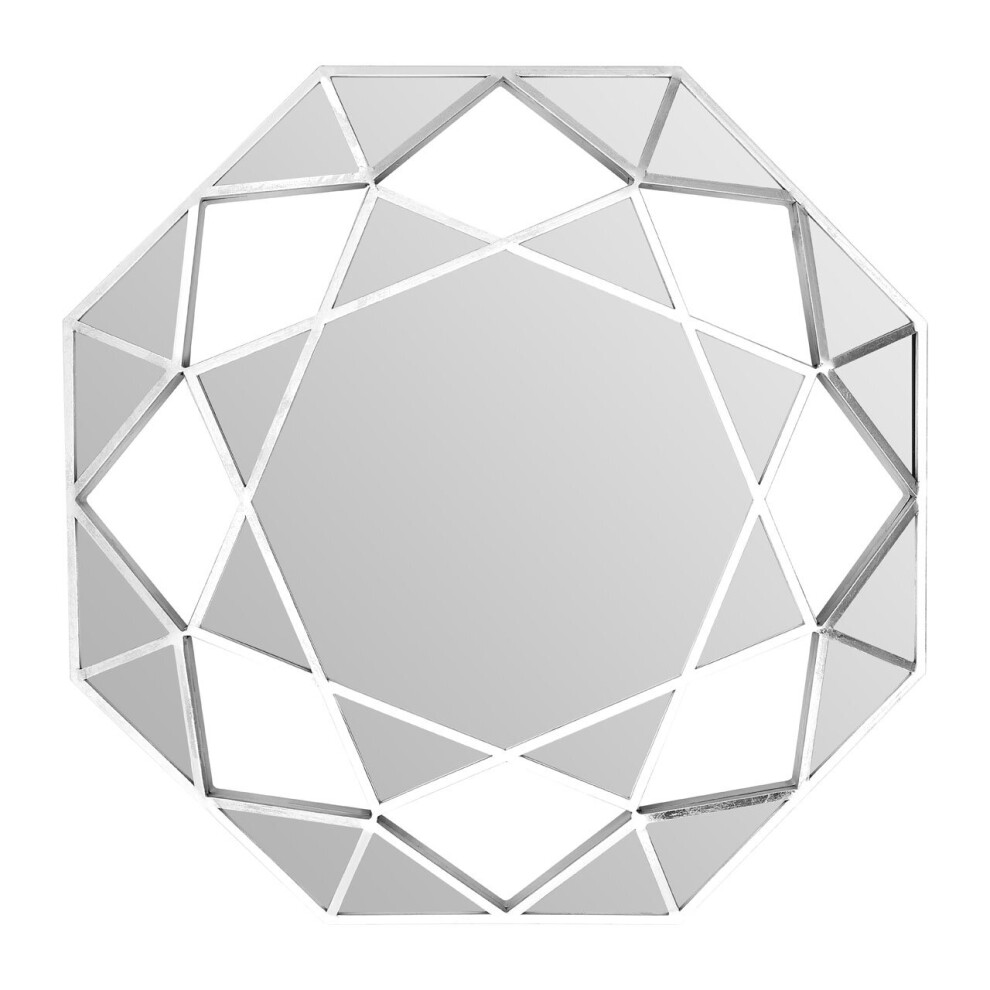 Premier Housewares Marcia Octagonal Wall Mirror Silver