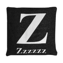Premier Housewares Words 'Zzzzzz' Black Cushion