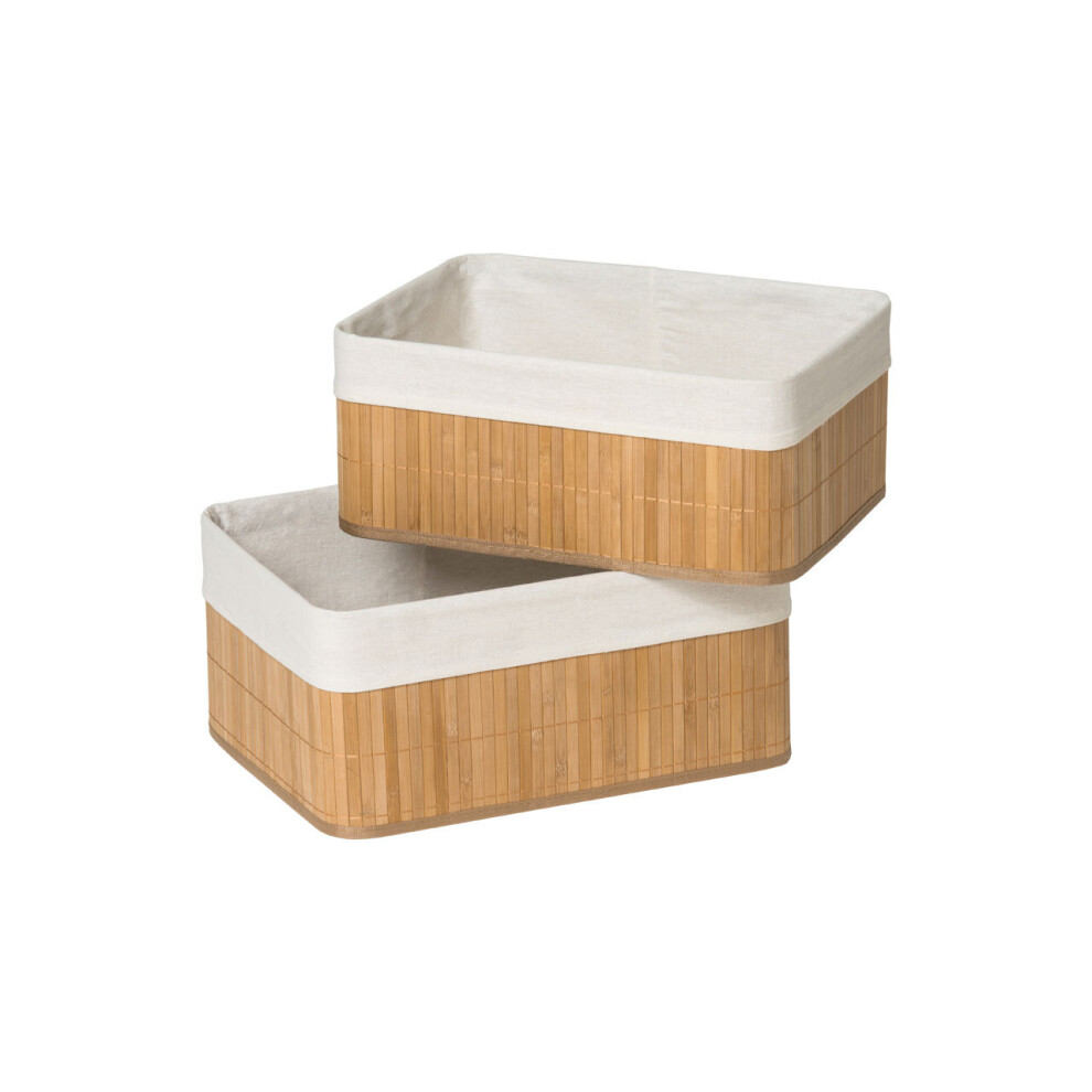 Premier Housewares Kankyo Bamboo Storage Boxes - Set Of 2