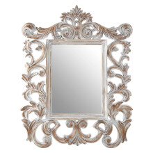 Premier Housewares Antique Grey Fleur-De-Lis Wall Mirror