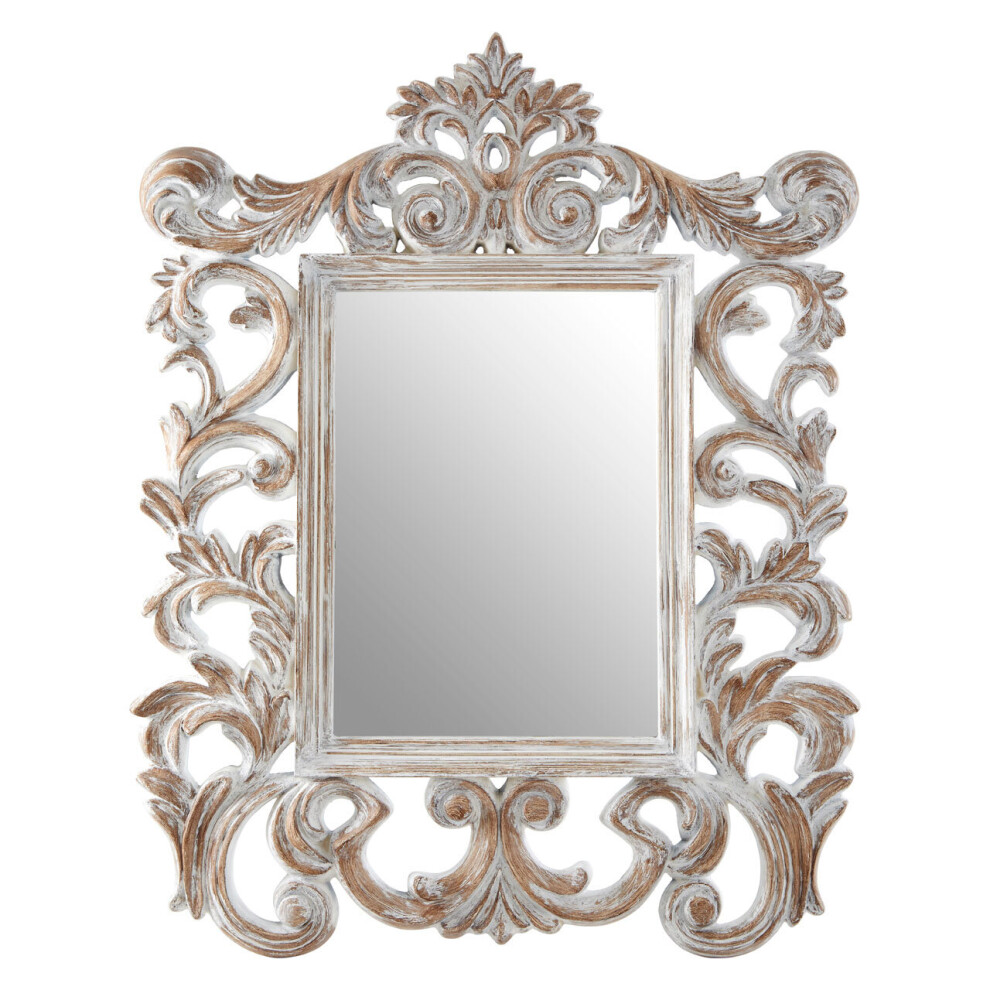 Premier Housewares Antique Fleur-De-Lis Wall Mirror Grey