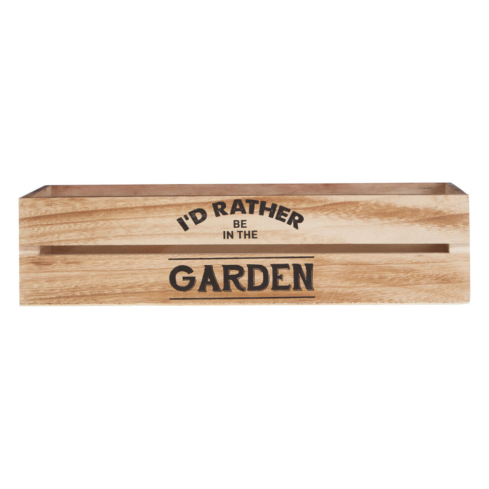 Premier Housewares Rustic / Natural Planter And Herb Crate Golden