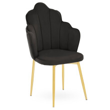 Contemporary Black Velvet Dining Chair, Durable & Adjustable Velvet Office Chair, Backrest Accent Chair