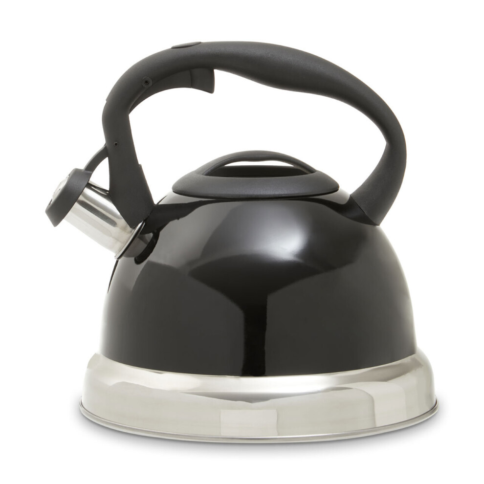 Premier Housewares Black Whistling Kettle - 3.0 Ltr