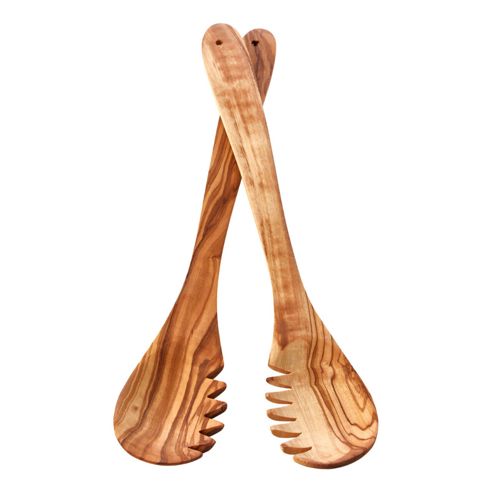 Premier Housewares Kora Olive Wood Salad Servers