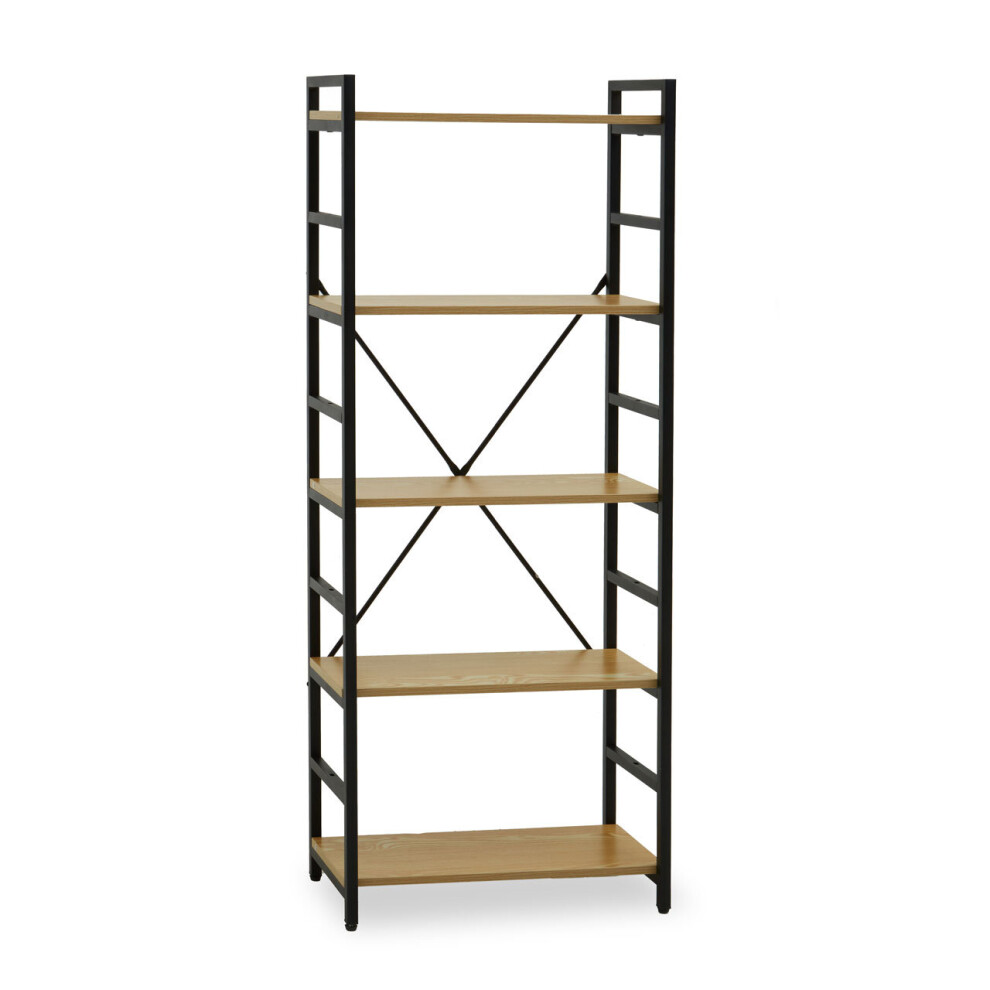 Premier Housewares Laxton 5 Tier Light Yellow Shelf Unit