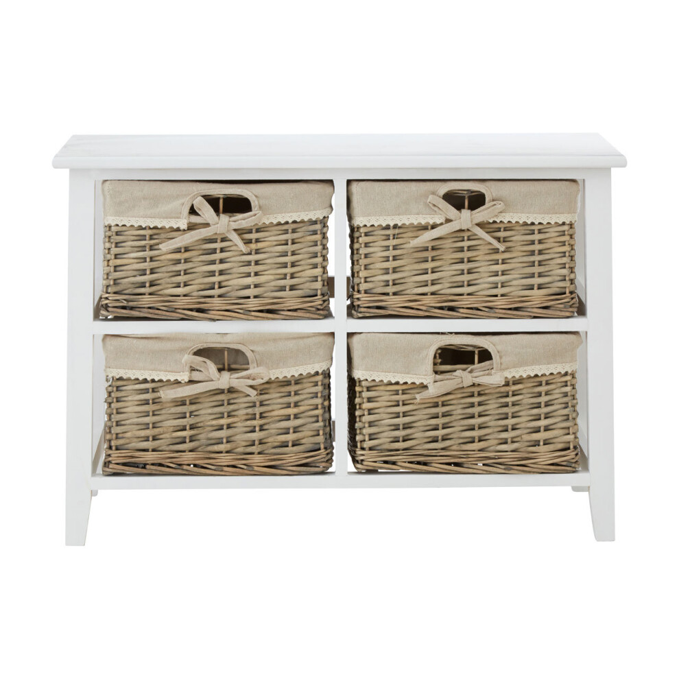 Premier Housewares Mesa 4 Drawer Chest White