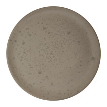 Grey Salad Plate,Stoneware Plate With Speckled Design,Dinnerware Plate With Smooth Texture & Raised Edges