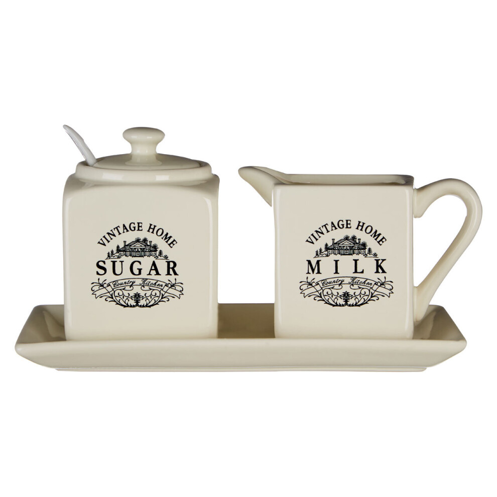 Premier Housewares Vintage Home Sugar and Milk