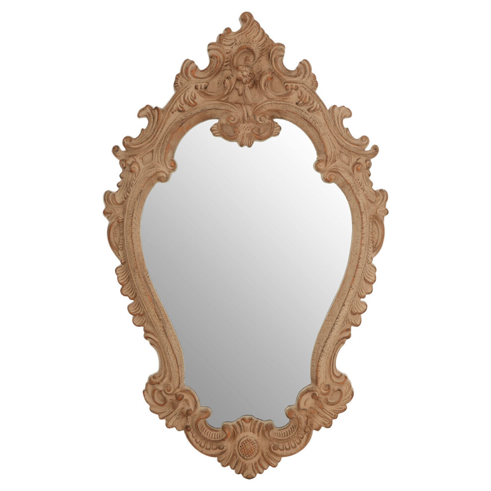 Premier Housewares Antique Rococo Design Wall Mirror Brown