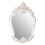 Premier Housewares Premier Housewares Antique White Rose Crest Wall Mirror 2