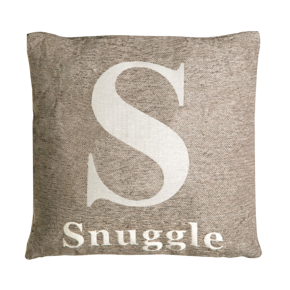 Premier Housewares Natural 'Snuggle' Words Cushion