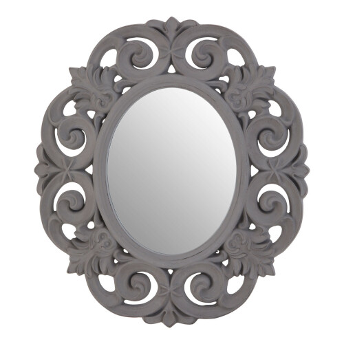 Premier Housewares Premier Housewares Antique Grey Scroll Design Wall Mirror