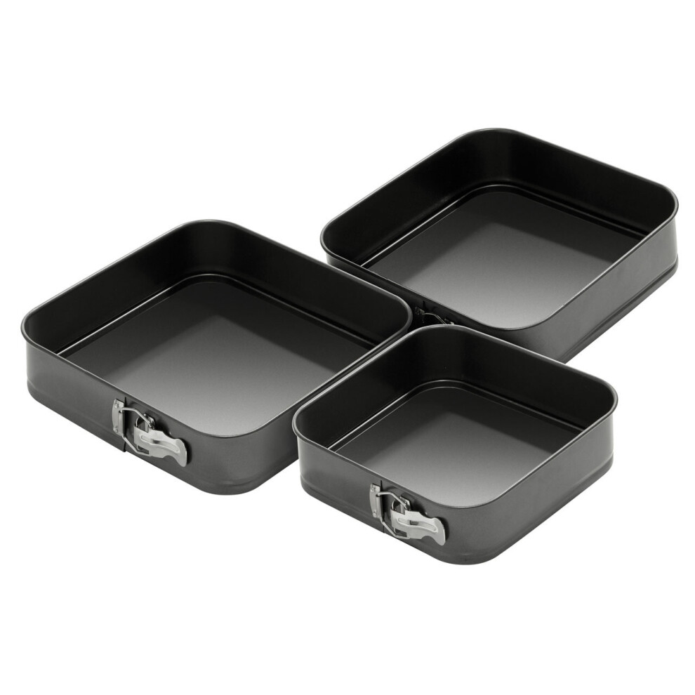 Versatile Set Of Three Spring Form Cake Tin, Durable Cake Tin For Kitchen, Non Stick Coated Baking Tins