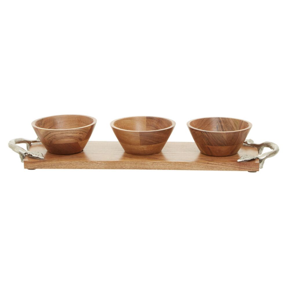 Premier Housewares Vine Acacia Wood Serving Dish Set