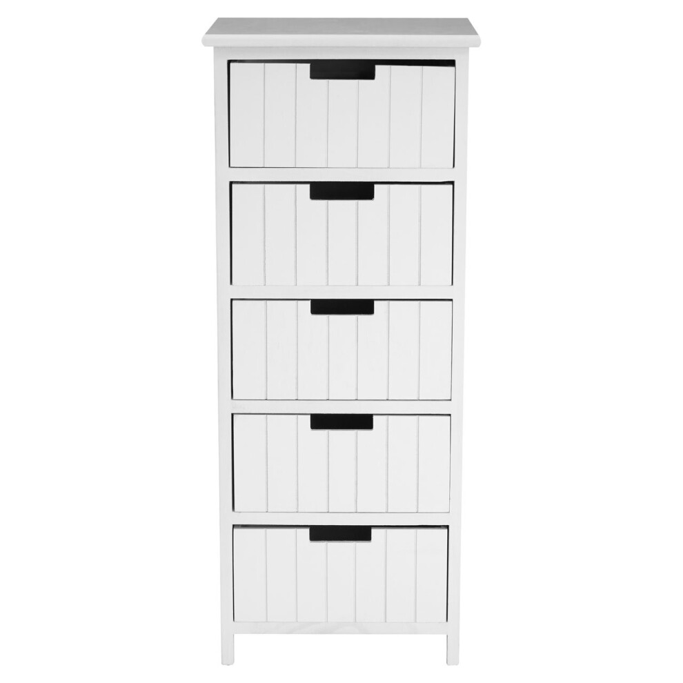 Premier Housewares New England Mdf 5 Drawers Chest White
