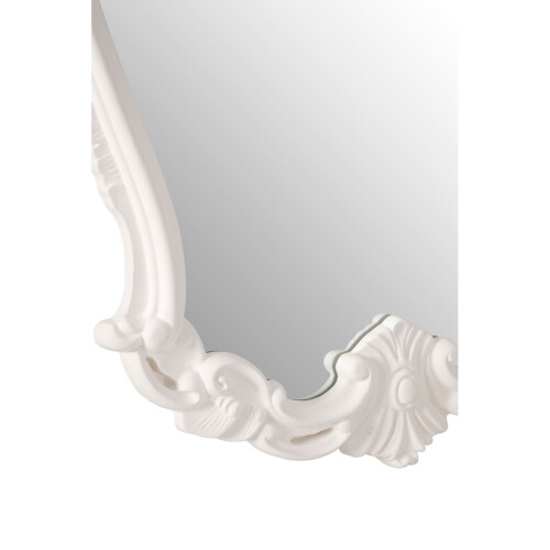 Premier Housewares Premier Housewares Antique White Rose Crest Wall Mirror 2