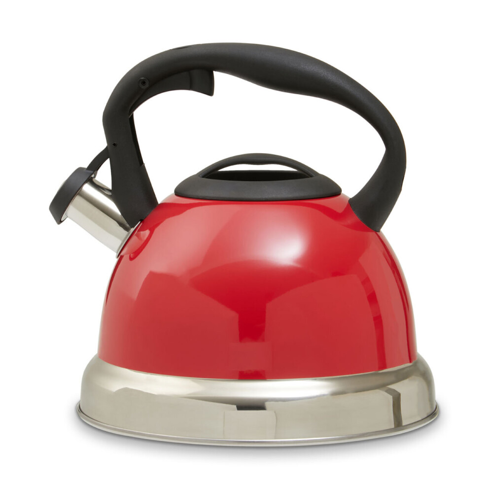 Premier Housewares Red Whistling Kettle - 3.0 Ltr