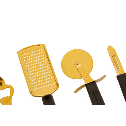 Premier Housewares Premier Housewares Five Piece Light Gold Kitchen Gadget Set 2
