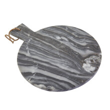 Premier Housewares Grey Marble Round Paddle Serving Board