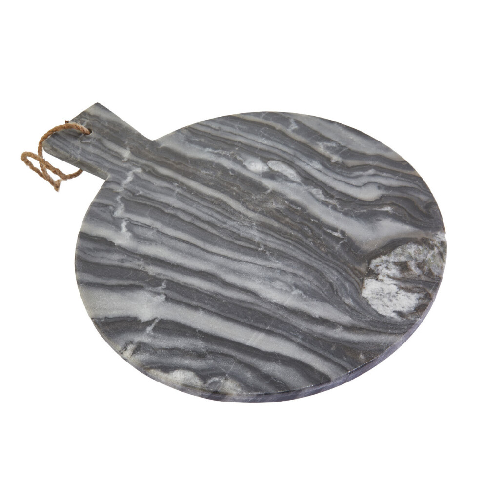 Premier Housewares Marble Round Paddle Serving Board Grey