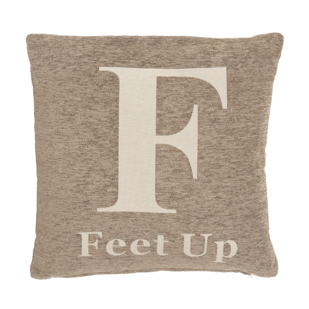Premier Housewares Natural 'Feet Up' Words Cushion