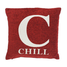 Premier Housewares Words 'Chill' Red Cushion