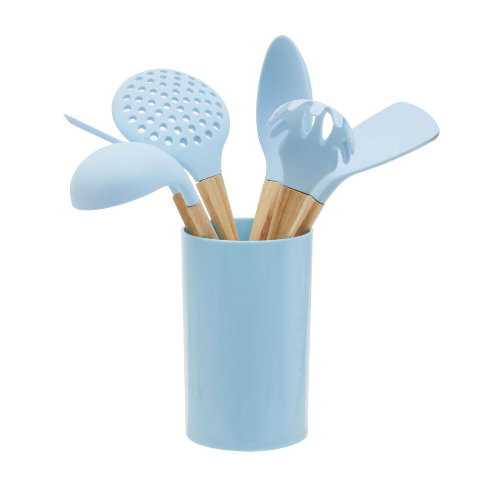 Premier Housewares 7Pc Pastel Utensil Set Blue